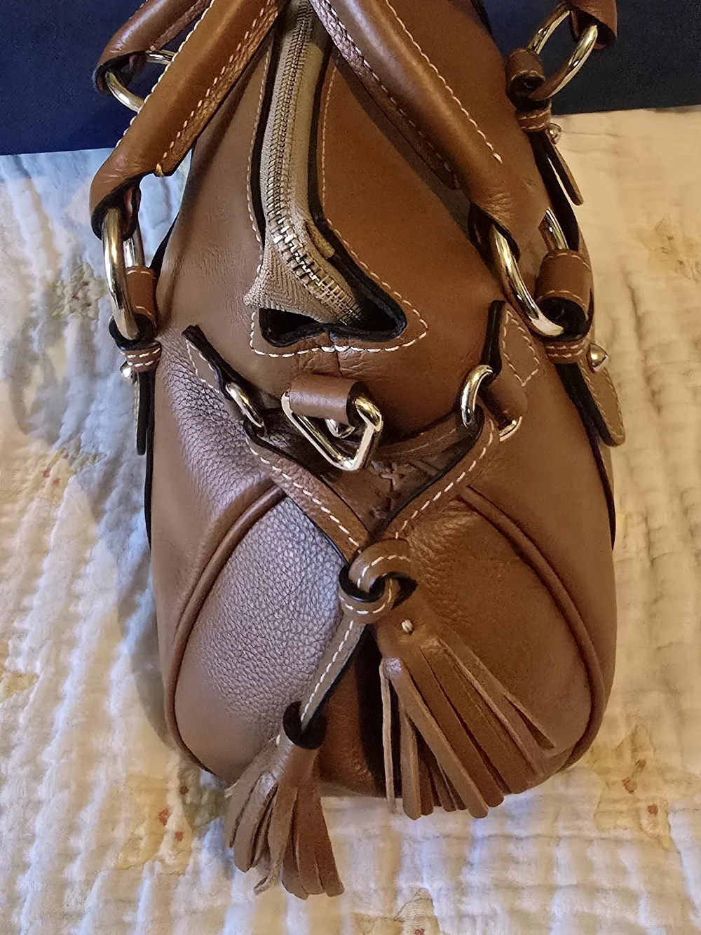 Dooney & Bourke Tan Leather Satchel